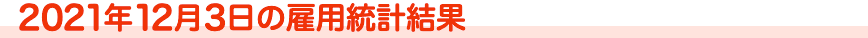 2021年12月3日の雇用統計結果