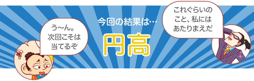 今回の結果は・・・円高