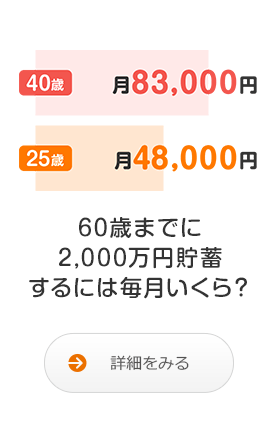 60歳までに2,000万円貯蓄するには毎月いくら？