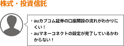 auカブコム証券の口座開設の流れがわかりにくい！auマネーコネクトの設定が完了しているかわからない！