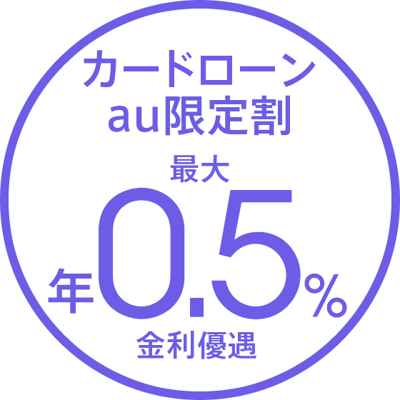 カードローンau限定割 最大 年0.5％金利優遇